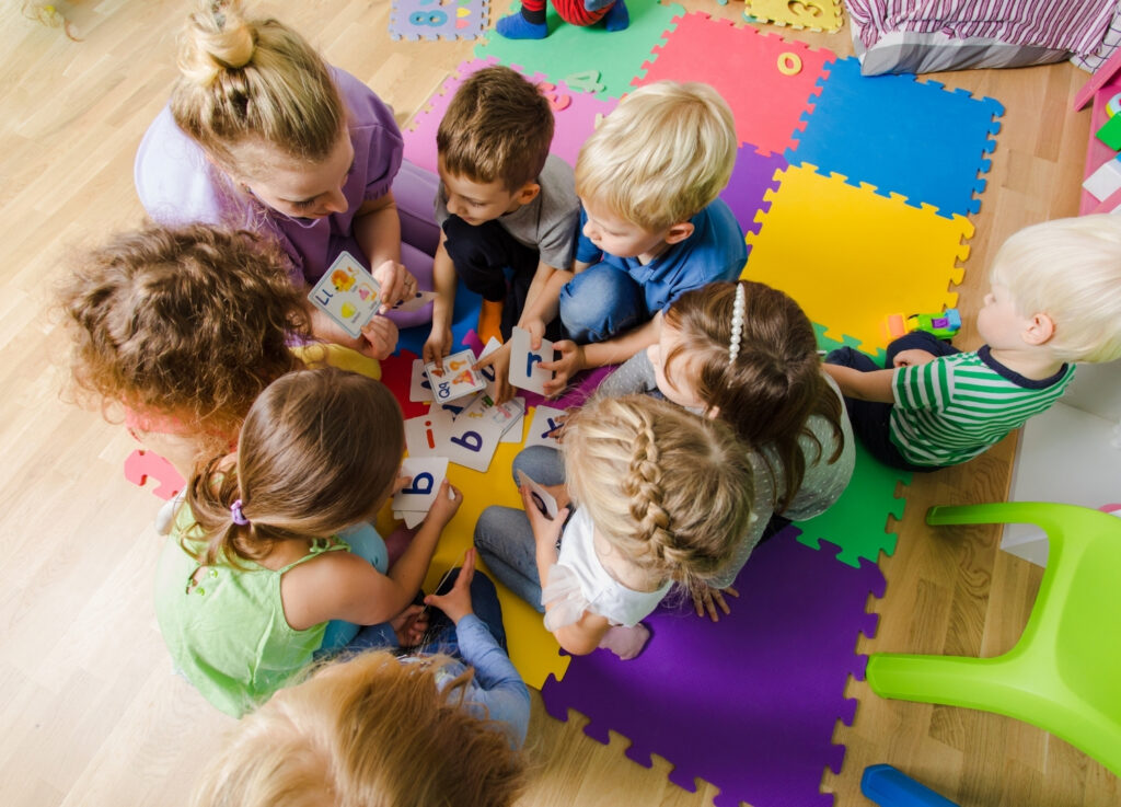 Group of children playing together